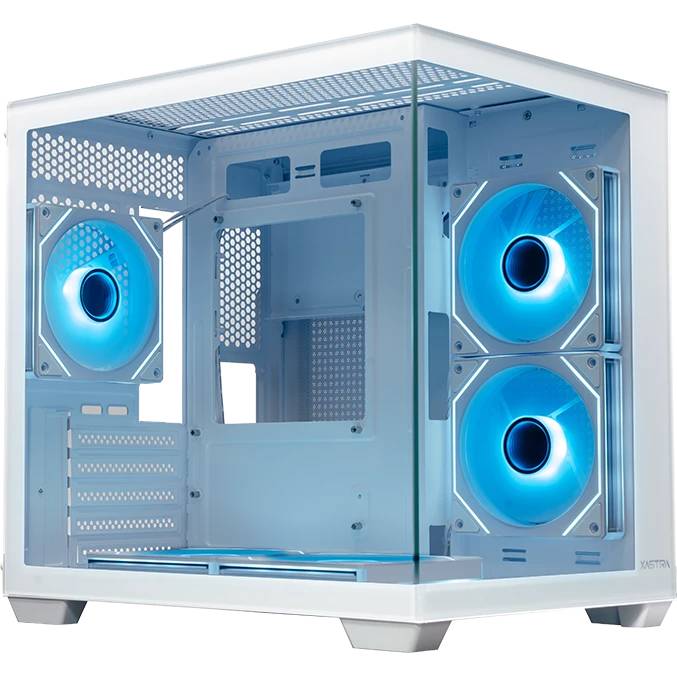 Корпус XASTRA QW400M 5ARGB-C6-AC White (QW400M-5FM12A-C6-AC-WH), без БП, mATX