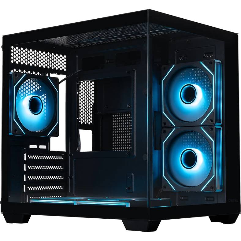Корпус XASTRA QW400M 5ARGB-C6-AC Black (QW400M-5FM12A-C6-AC), без БП, mATX