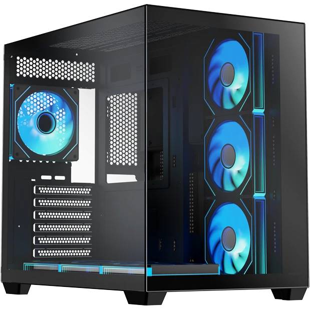 Корпус XASTRA QW500 7ARGB-C10-UC Black (QW500-7FM12A-C10-UC), без БП, ATX