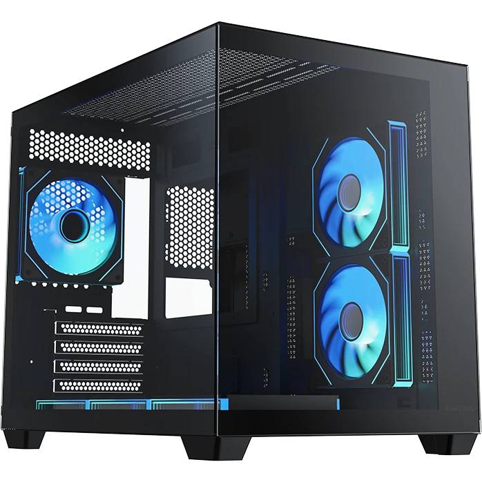 Корпус XASTRA QW500M 6ARGB-C10-UC Black (QW500M-6FM12A-C10-UC), без БП, mATX
