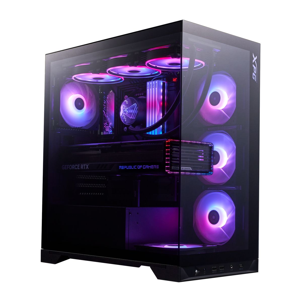 Корпус XPG INVADER X BTF Black INVADERXBTFMT-BKCWW, без БП, ATX