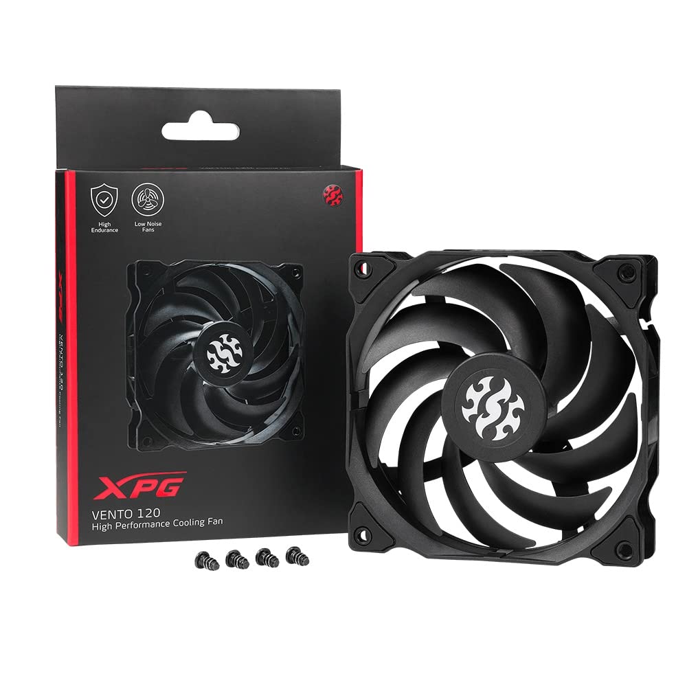 Вентилятор 12x12см XPG VENTO 120, черный VENTO120-BKCWW