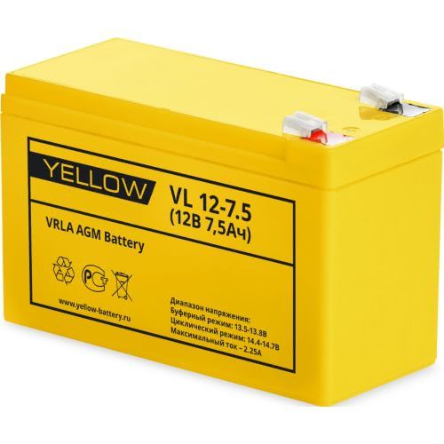 Аккумуляторная батарея Yellow VL 12-7.5 12V/7.5Ah