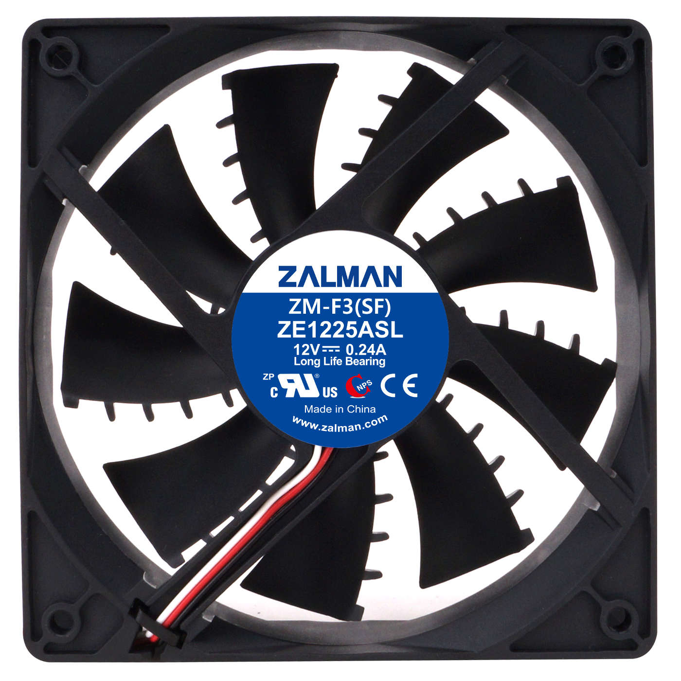 Вентилятор 12x12см Zalman ZM-F3 SF, 3pin, sleeve, 1200rpm, 20-23dBA