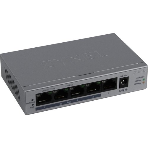 Коммутатор ZyXEL GS1005HP, 5xLAN 1Gbps, PoE