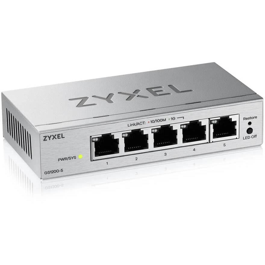 Коммутатор ZyXEL GS1200-5v3, 5xLAN 1Gbps