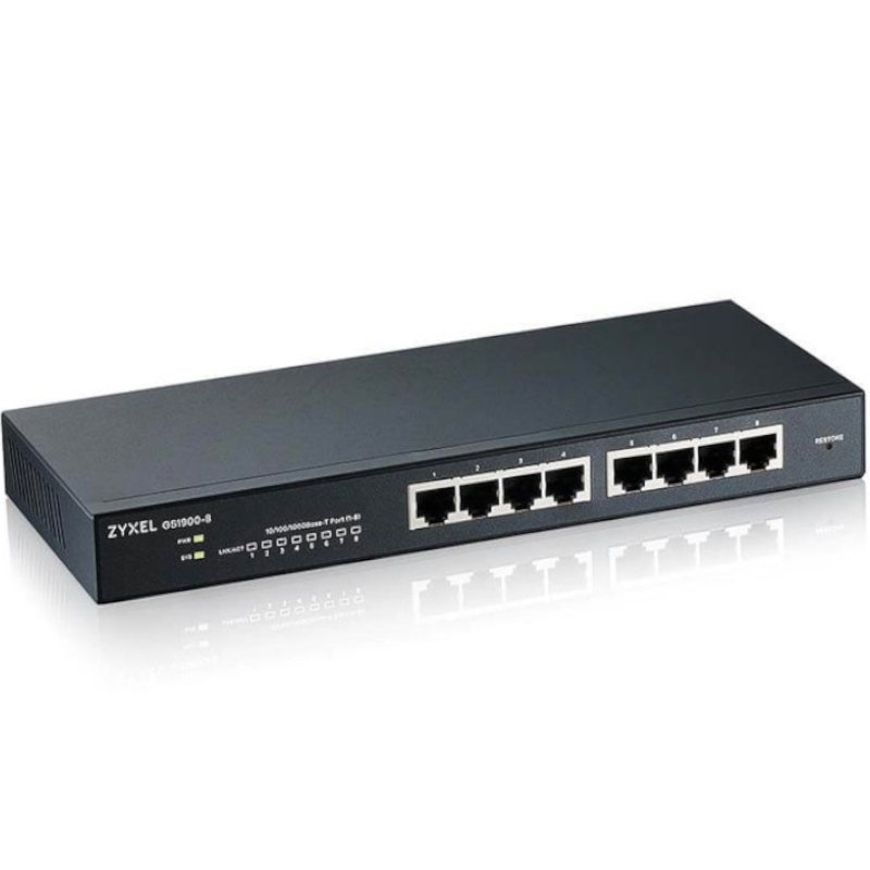 Коммутатор ZyXEL GS1900-8-EU0102F, 8xLAN 1Gbps