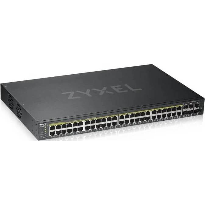 Коммутатор ZyXEL GS192048HPV2-EU0101F, 44xLAN 1GBbps, 4xCombo (1GBps/SFP), 2xSFP, PoE