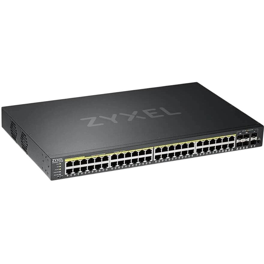 Коммутатор Zyxel GS2220-50HP-EU0101F, 44xLAN 1Gbps, 4xCombo (1Gbps/SFP), PoE