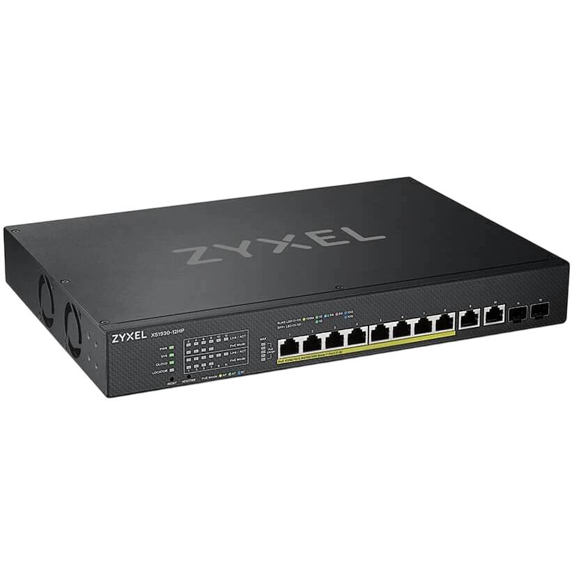 Коммутатор ZyXEL XS1930-12HP-ZZ0101F, 8xLAN 10GBbps, 2xSFP+, PoE